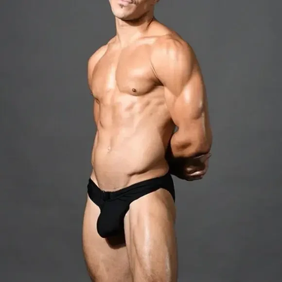 Andrew Christian Wrap Buckle Bikini Black Large - Picture 8 of 13